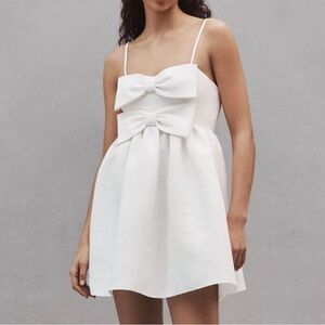 Sachin & Babi Sloane Taffeta Double-Bow Pleated Mini Dress